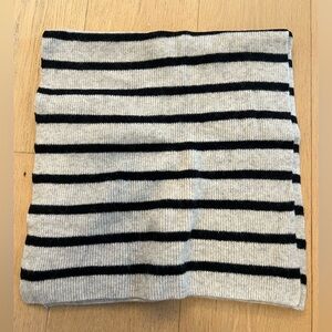 Black & grey striped scarf from J. Crew